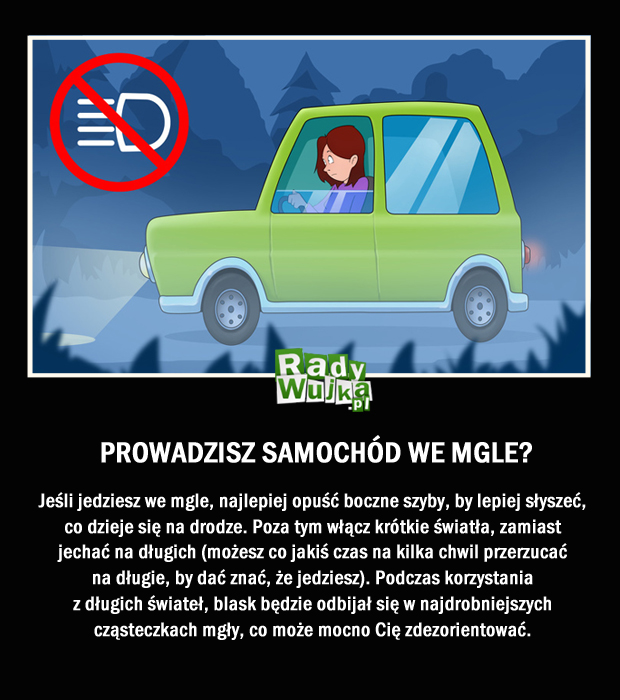 Prowadzisz samochód w gęstej mgle? RadyWujka.pl